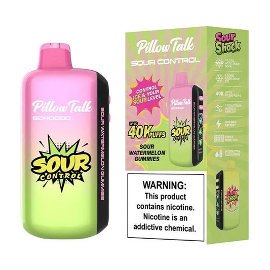 PILLOW TALK SWEET CONTROL 40K SOUR WATERMELON GUMMIES | Authentic Disposable Vape | iPuff24 Texas