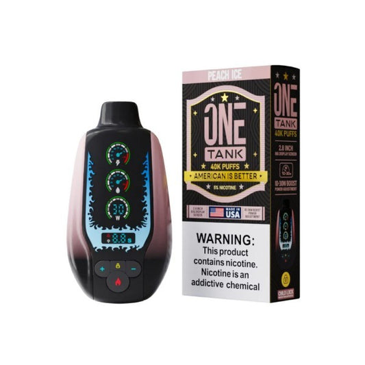 ONE TANK 40K PEACH ICE | Authentic Disposable Vape | iPuff24 Texas