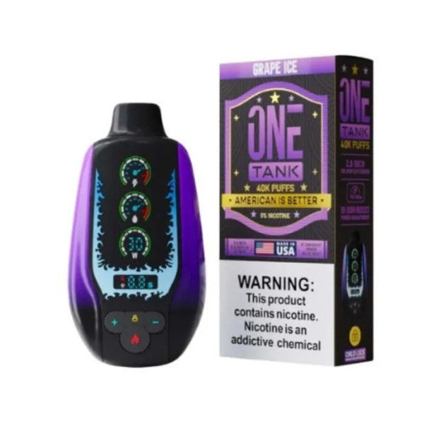 ONE TANK 40K GRAPE ICE | Authentic Disposable Vape | iPuff24 Texas