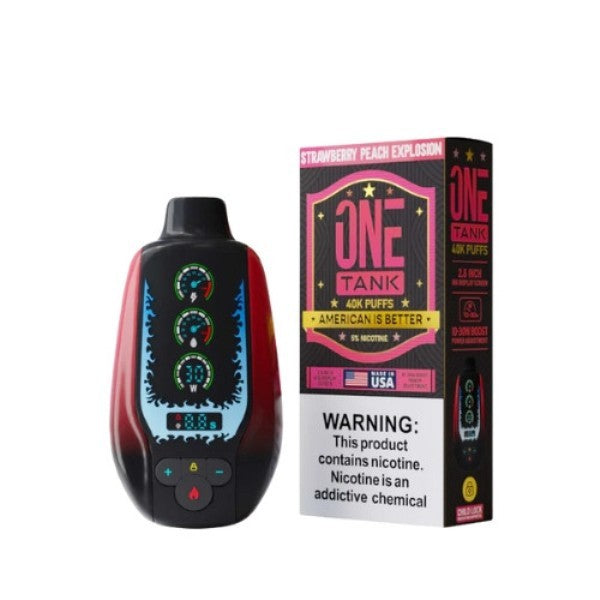 ONE TANK 40K - STRAWBERRY PEACH EXPLOSION | Authentic Disposable Vape | iPuff24 Texas