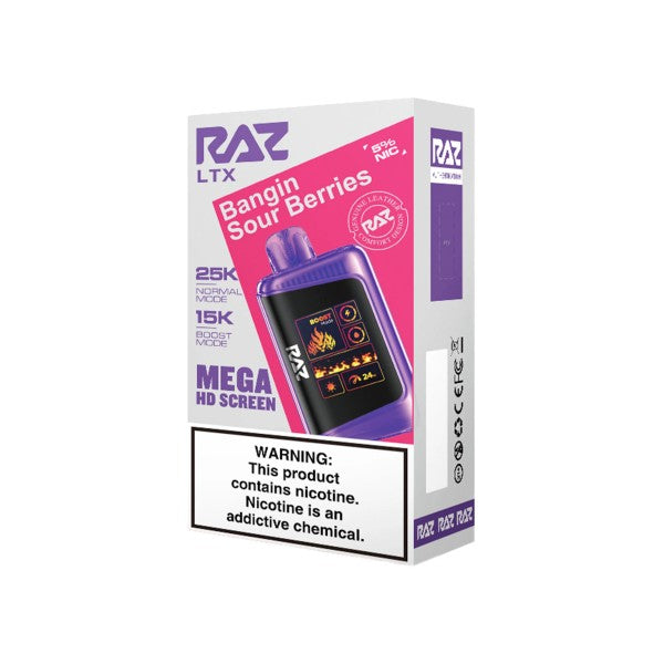 RAZ LTX 25K - BANGIN SOUR BERRIES | Authentic Disposable Vape | iPuff24 Texas