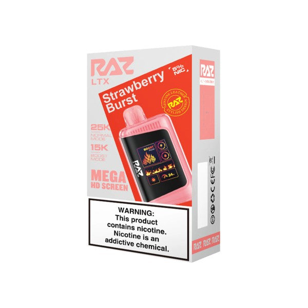 RAZ LTX 25K - STRAWBERRY BURST | Authentic Disposable Vape | iPuff24 Texas