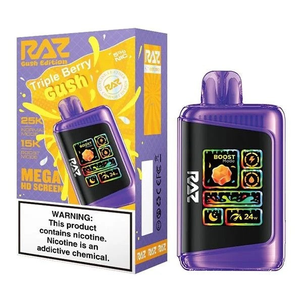 RAZ RX 25K - TRIPLE BERRY GUSH | Authentic Disposable Vape | iPuff24 Texas