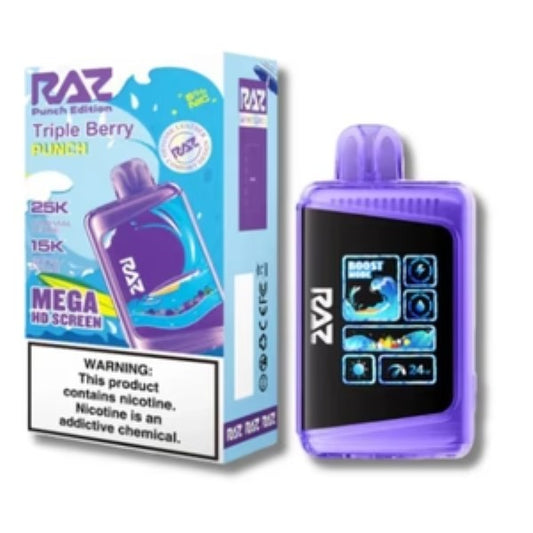 RAZ LTX 25K - TRIPLE BERRY PUNCH | Authentic Disposable Vape | iPuff24 Texas