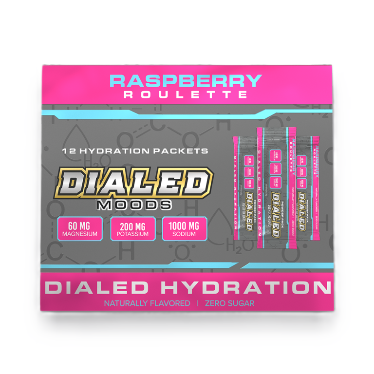 DIALED HYDRATION PACK 12CT  RASPBERRY ROULETTE | Authentic Disposable Vape | iPuff24 Texas