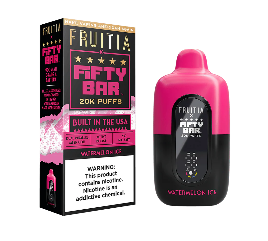 FIFTY BAR 20K WATERMELON ICE | Authentic Disposable Vape | iPuff24 Texas
