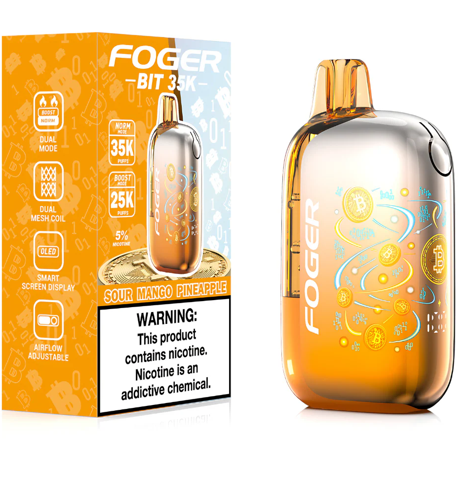 FOGER BIT 35K SOUR MANGO PINEAPPLE | Authentic Disposable Vape | iPuff24 Texas