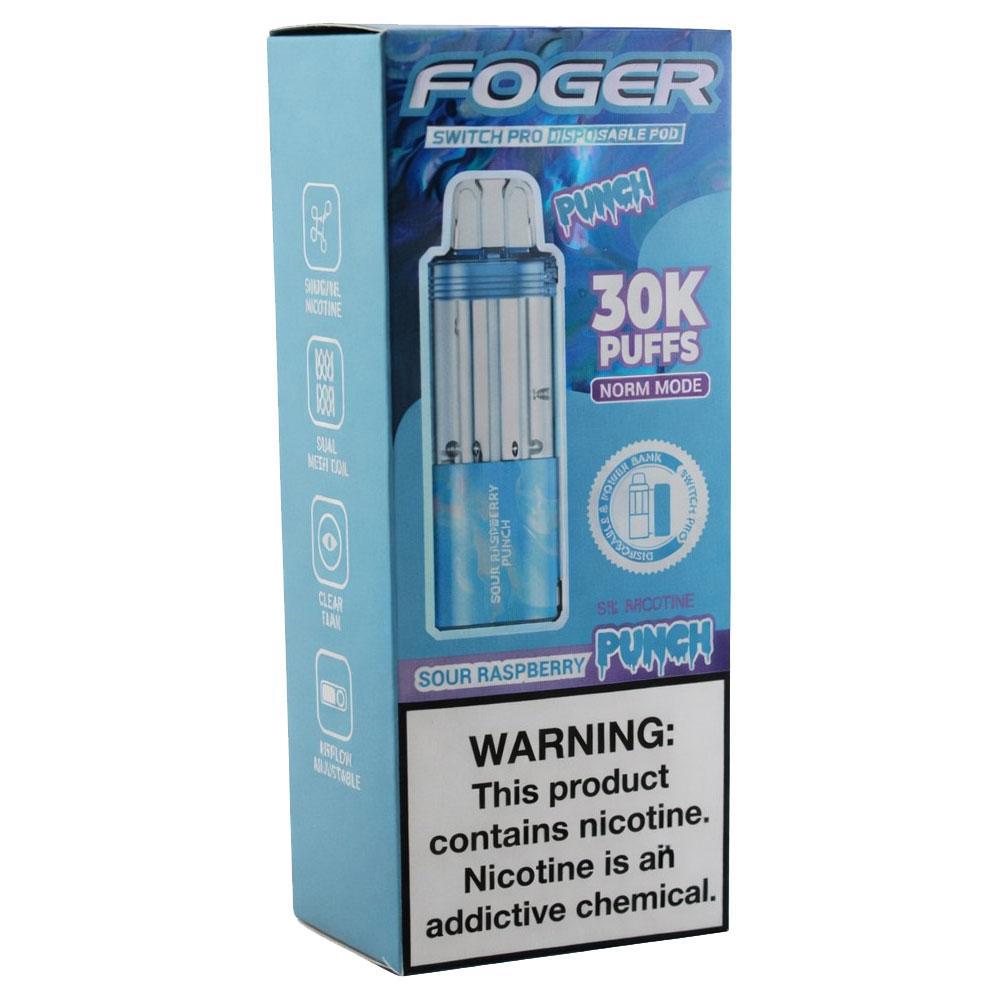 FOGER POD 30K SOUR RASPBERRY PUNCH | Authentic Disposable Vape | iPuff24 Texas