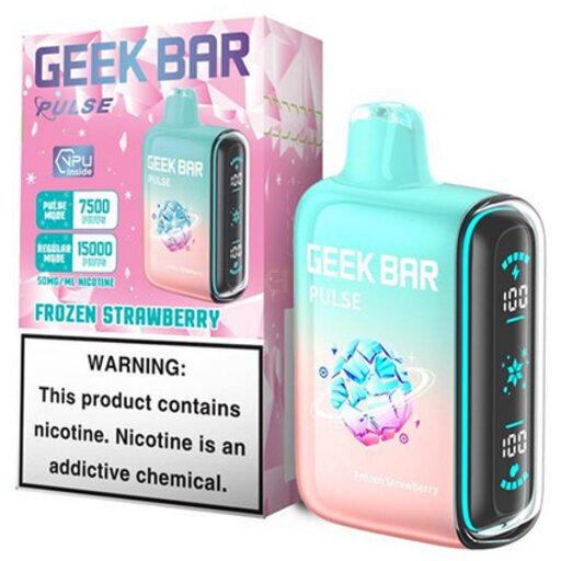 GEEK BAR 15K PULSE FROZEN STRAWBERRY | Authentic Disposable Vape | iPuff24 Texas