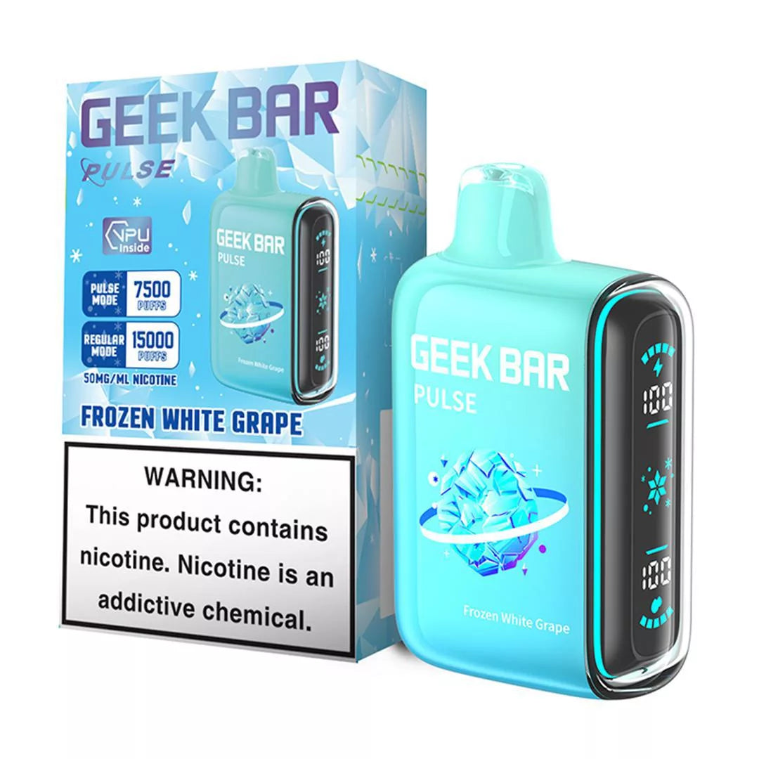 GEEK BAR 15K PULSE FROZEN WHITE GRAPE | Authentic Disposable Vape | iPuff24 Texas
