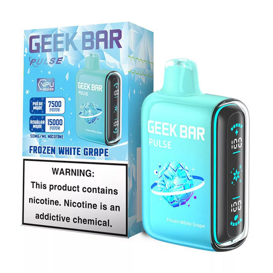 GEEK BAR 15K PULSE FROZEN WHITE GRAPE | Authentic Disposable Vape | iPuff24 Texas