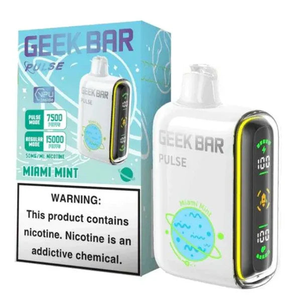 GEEK BAR 15K PULSE MIAMI MINT | Authentic Disposable Vape | iPuff24 Texas