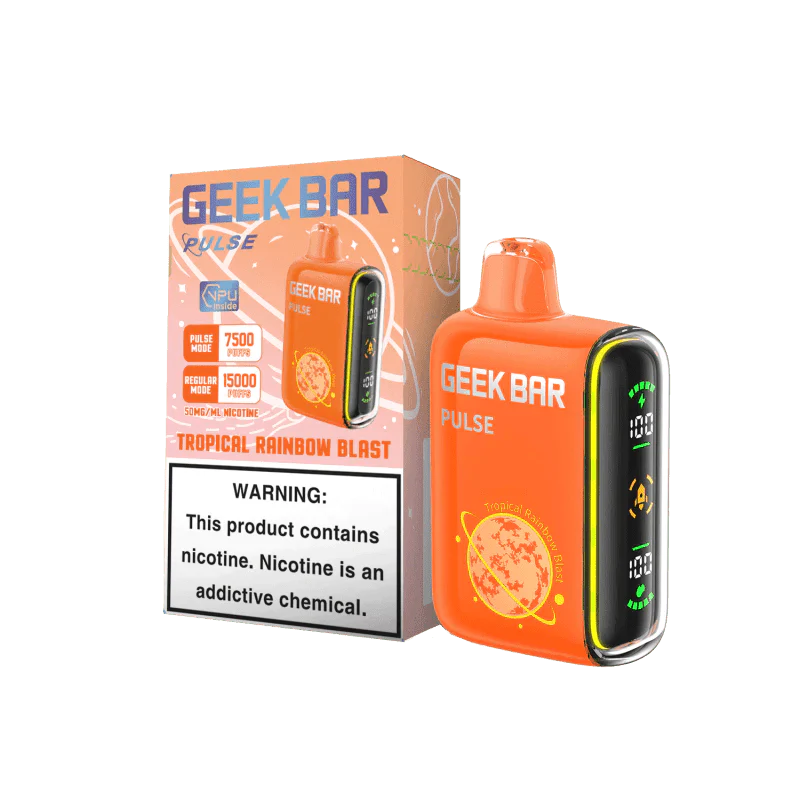 GEEK BAR 15K PULSE TROPICAL RAINBOW BLAST | Authentic Disposable Vape | iPuff24 Texas