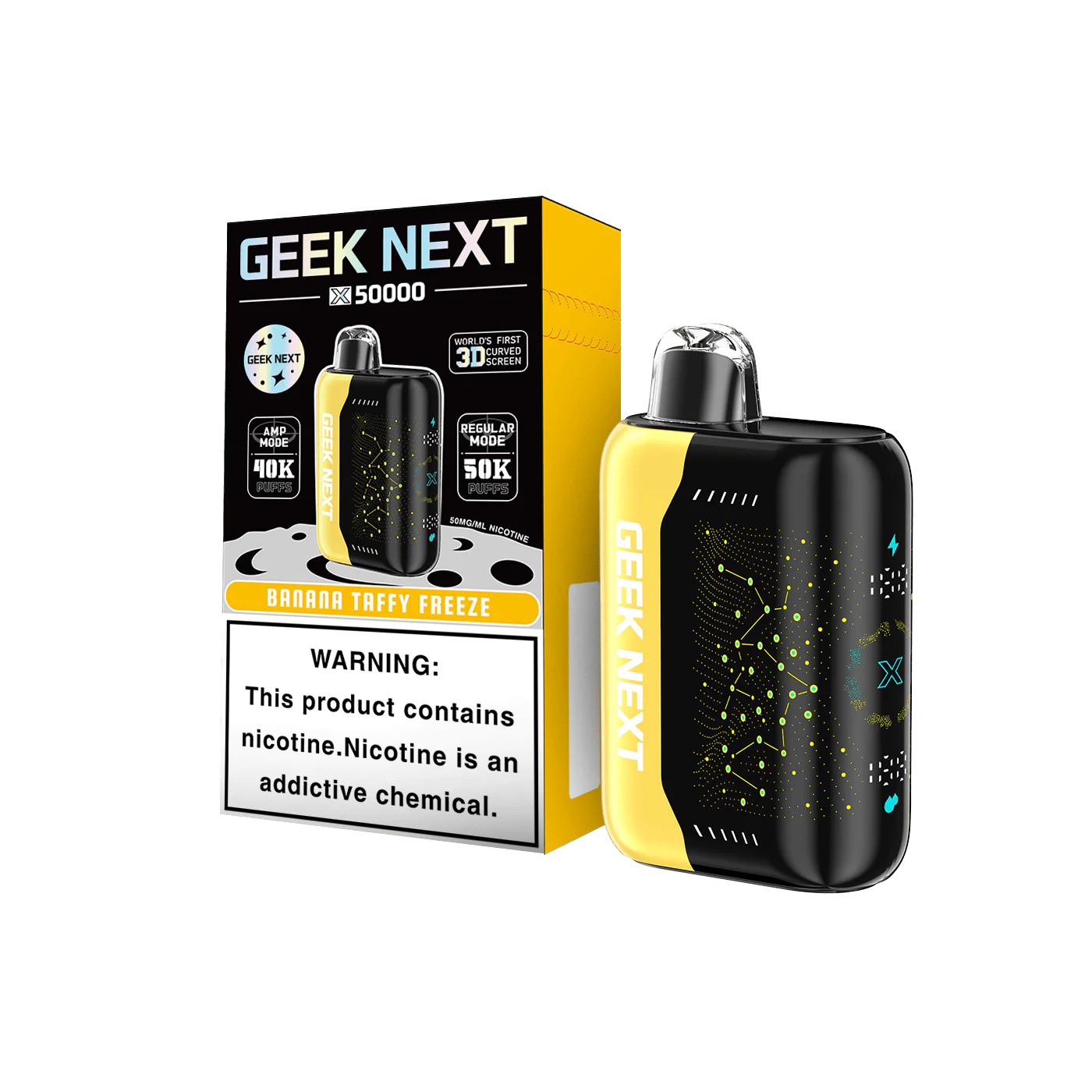 GEEK NEXT 50K - BANANA TAFFY FREEZE | Authentic Disposable Vape | iPuff24 Texas