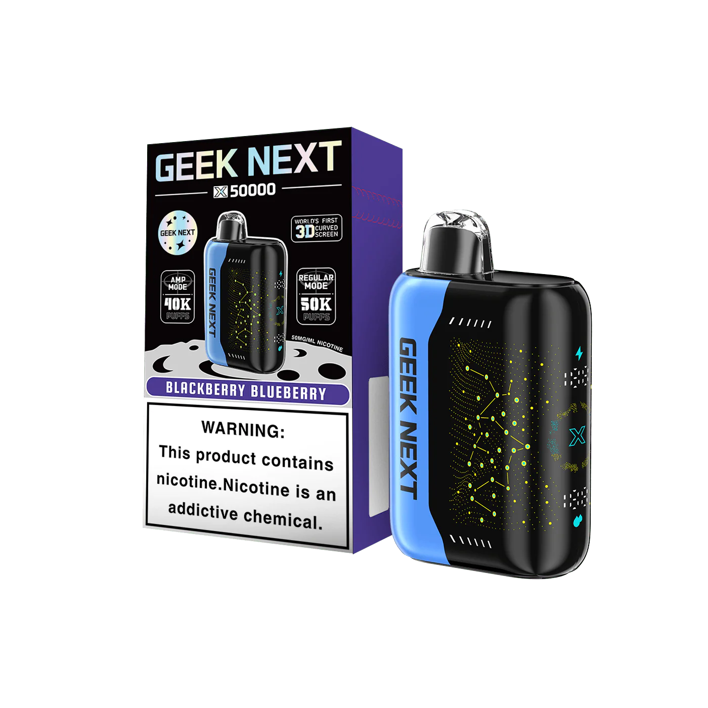 GEEK NEXT 50K - BLACKBERRY BLUEBERRY | Authentic Disposable Vape | iPuff24 Texas