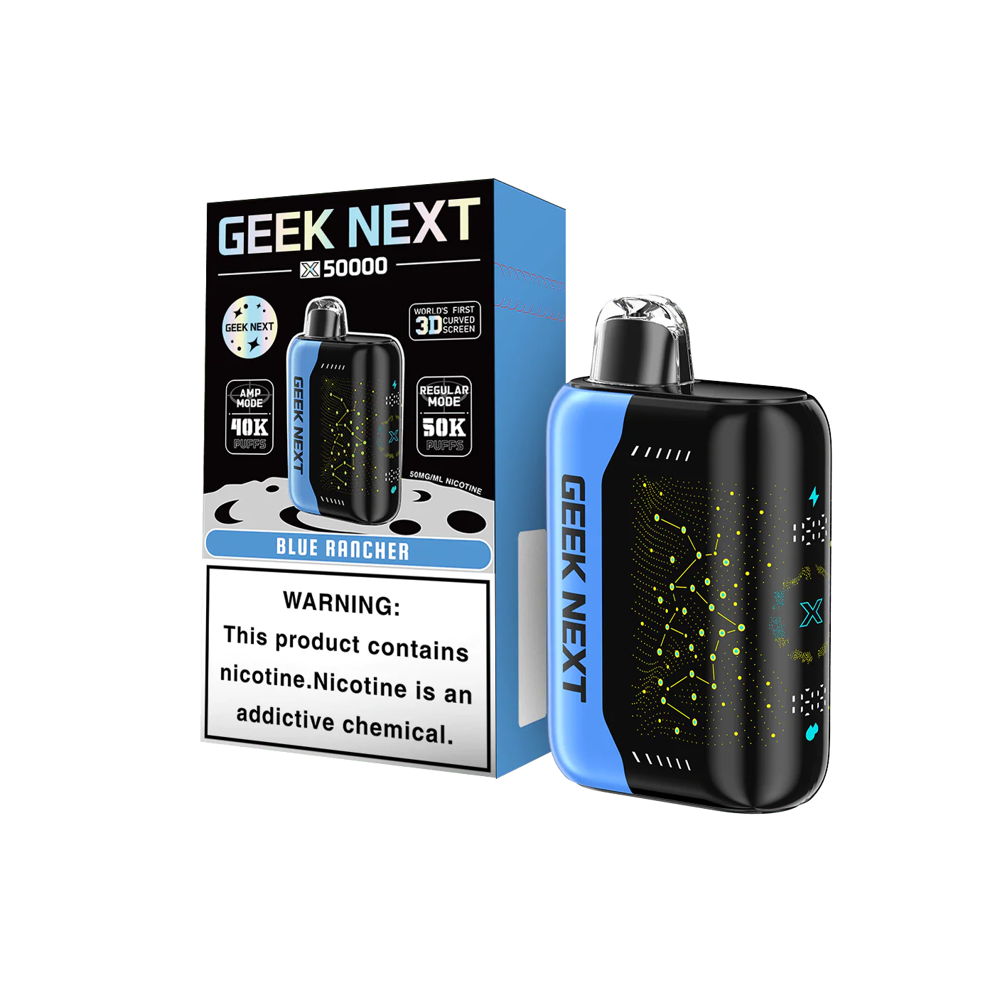 GEEK NEXT 50K - BLUE RANCHER | Authentic Disposable Vape | iPuff24 Texas