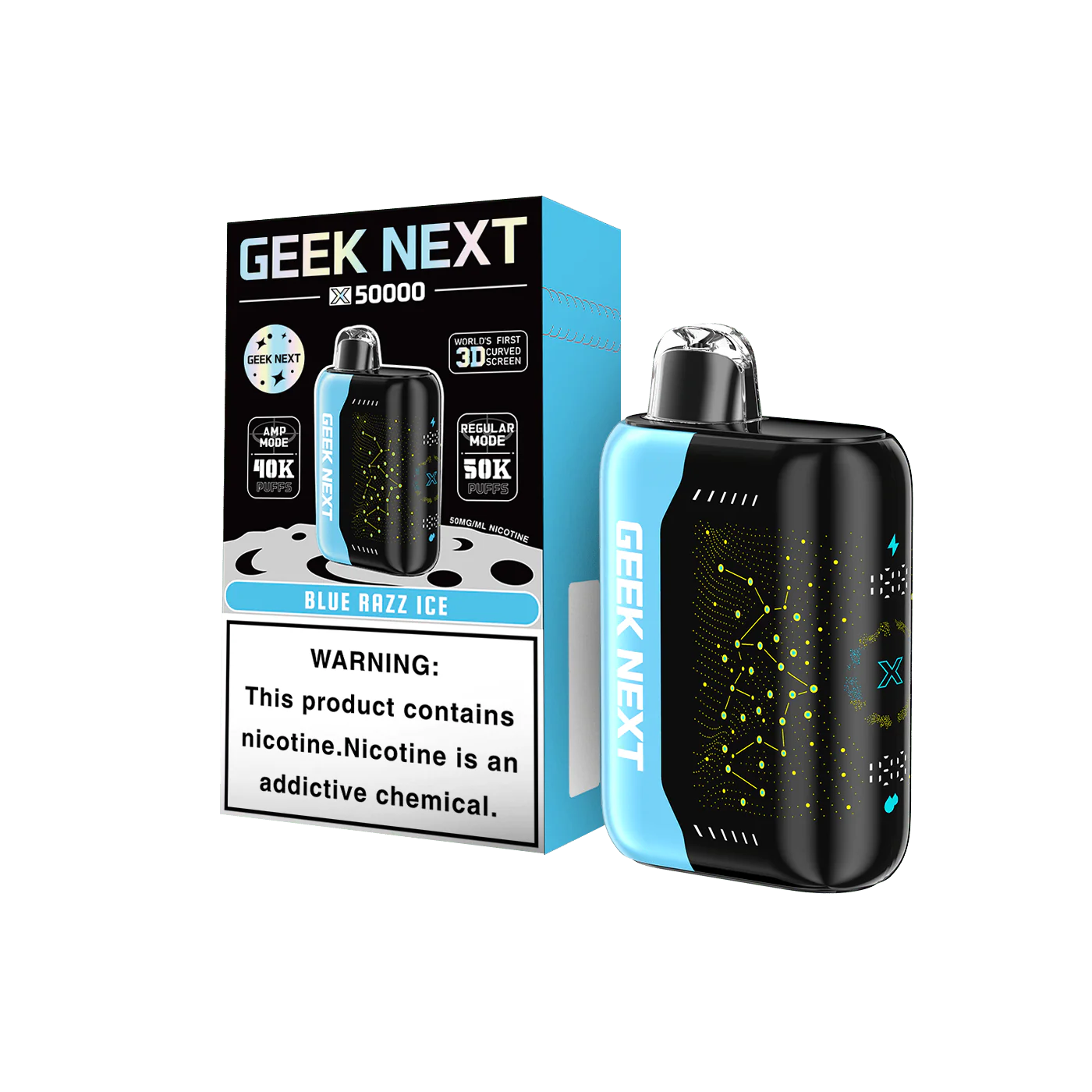 GEEK NEXT 50K - BLUE RAZZ ICE | Authentic Disposable Vape | iPuff24 Texas