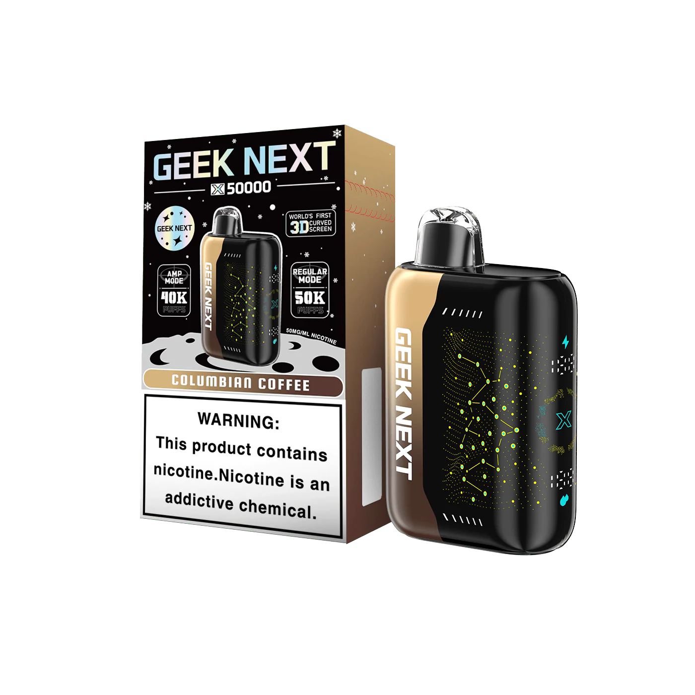 GEEK NEXT 50K - COLUMBIAN COFFEE | Authentic Disposable Vape | iPuff24 Texas