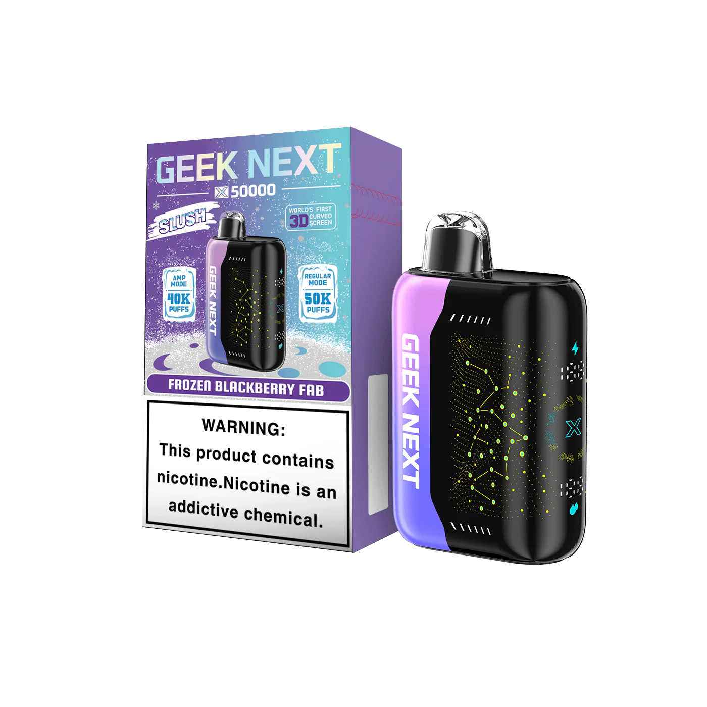 GEEK NEXT 50K - FROZEN BLACKBERRY FAB | Authentic Disposable Vape | iPuff24 Texas