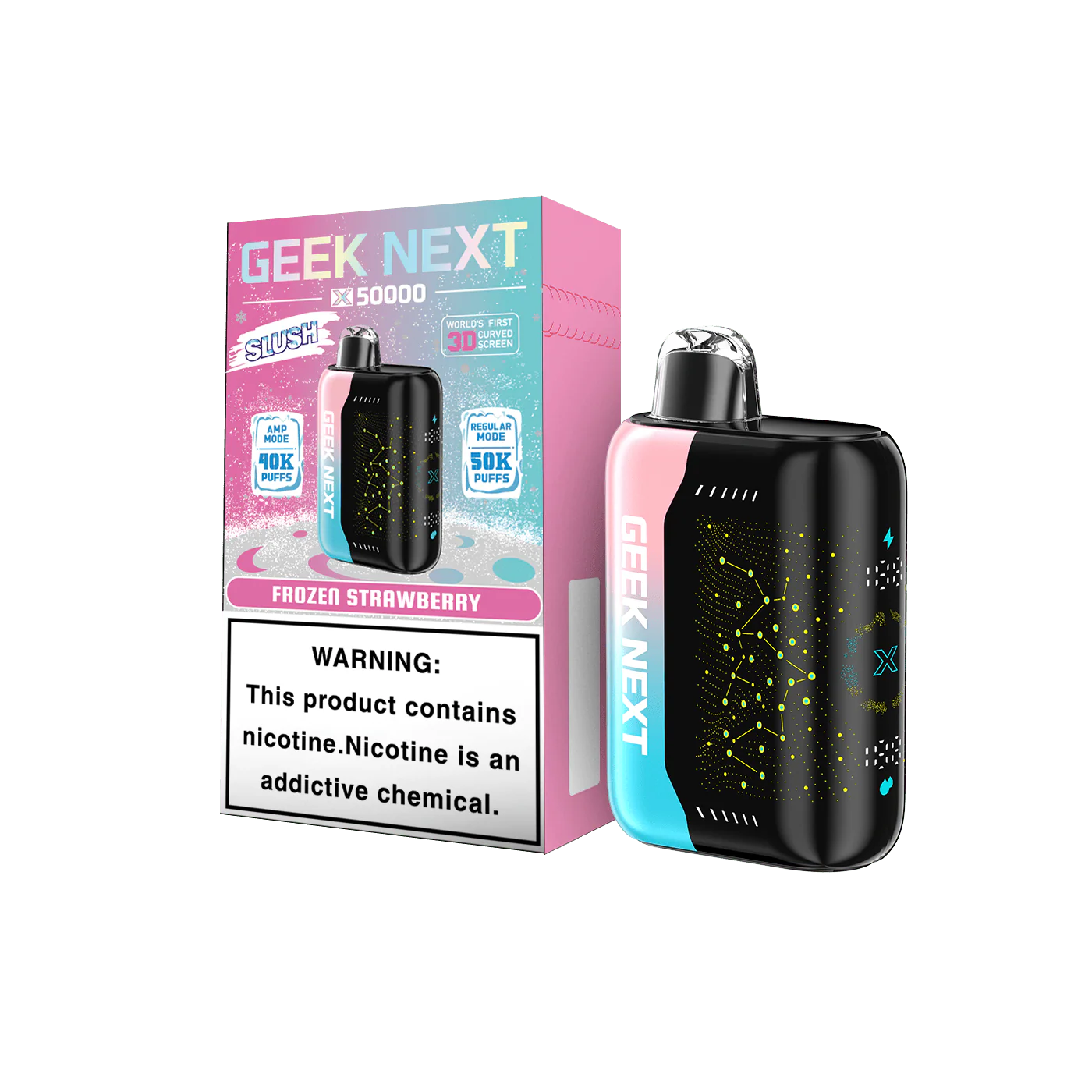 GEEK NEXT 50K - FROZEN STRAWBERRY | Authentic Disposable Vape | iPuff24 Texas