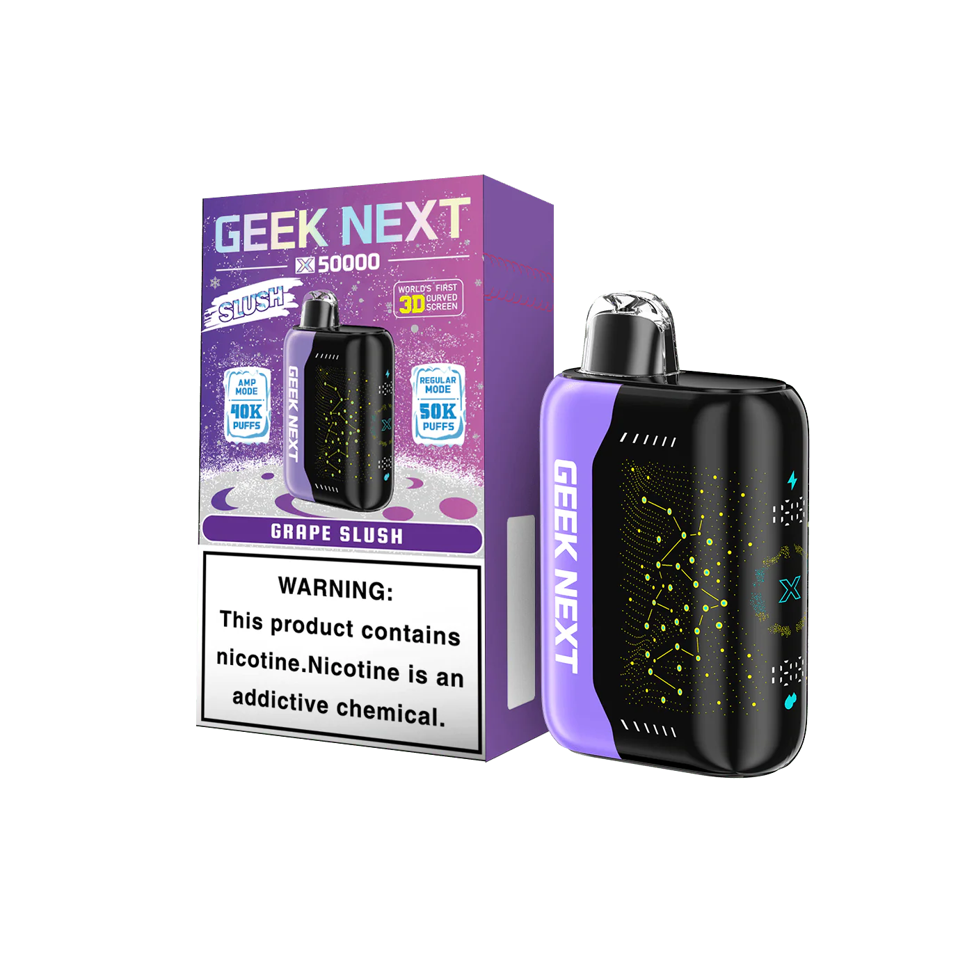 GEEK NEXT 50K - GRAPE SLUSH | Authentic Disposable Vape | iPuff24 Texas