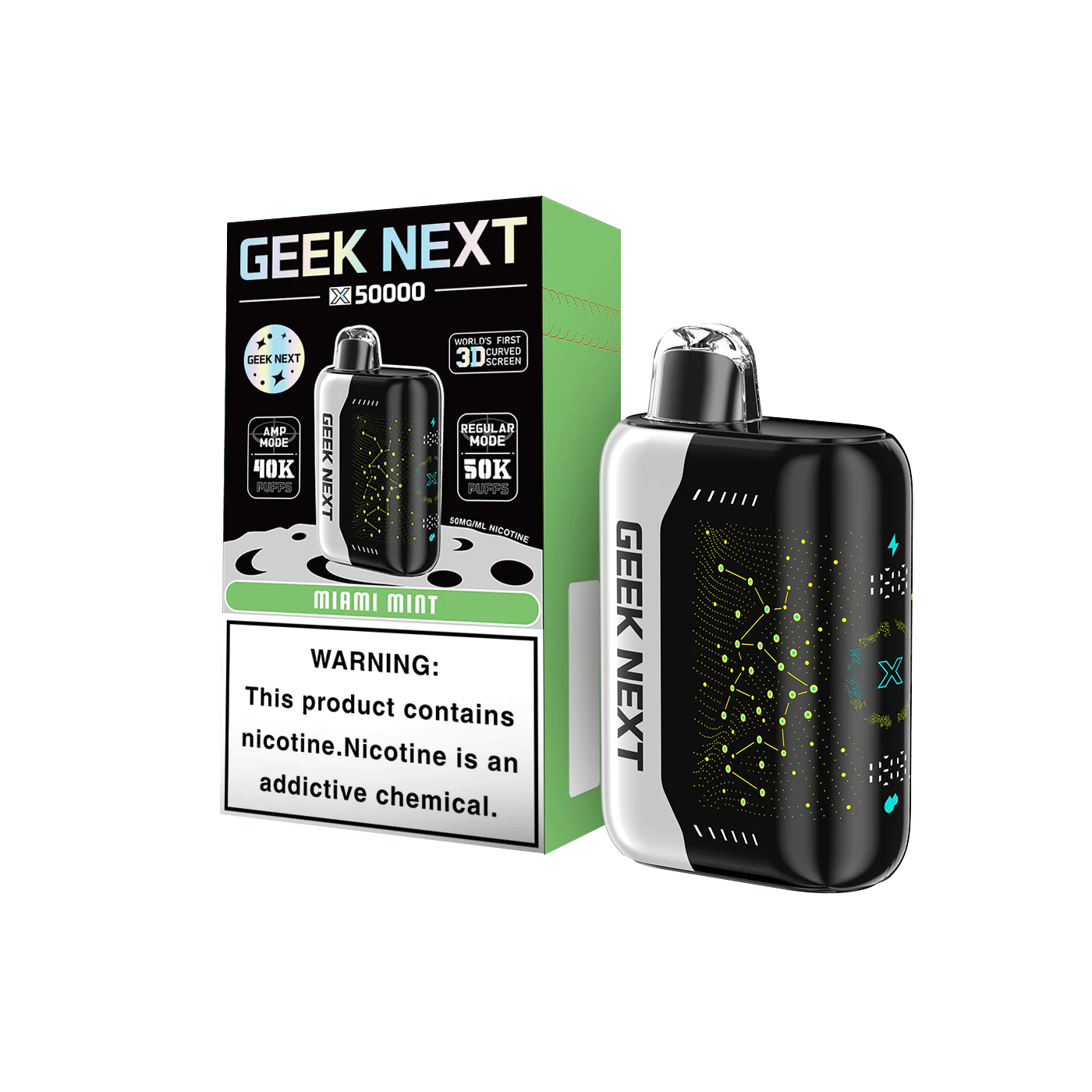 GEEK NEXT 50K - MIAMI MINT | Authentic Disposable Vape | iPuff24 Texas