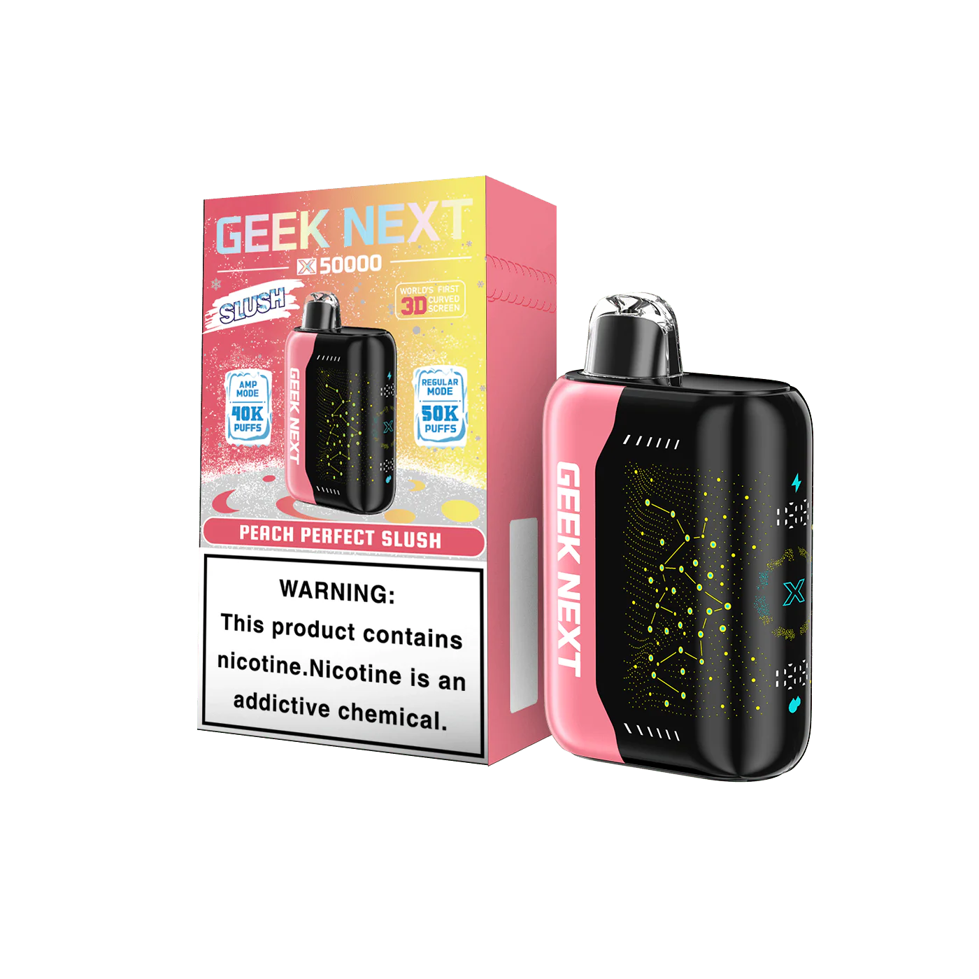 GEEK NEXT 50K - PEACH PERFECT SLUSH | Authentic Disposable Vape | iPuff24 Texas