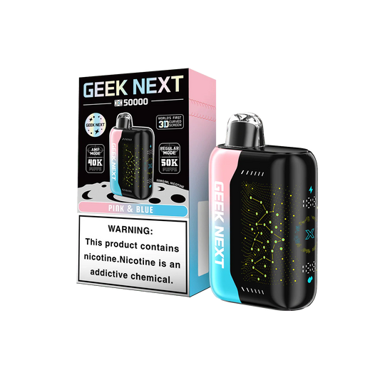 GEEK NEXT 50K - PINK & BLUE | Authentic Disposable Vape | iPuff24 Texas