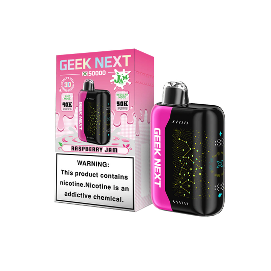 GEEK NEXT 50K - RASPBERRY JAM | Authentic Disposable Vape | iPuff24 Texas