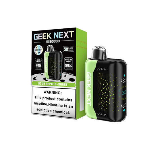 GEEK NEXT 50K - SOUR APPLE B BURST | Authentic Disposable Vape | iPuff24 Texas