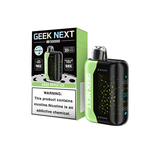 GEEK NEXT 50K - SOUR APPLE ICE | Authentic Disposable Vape | iPuff24 Texas