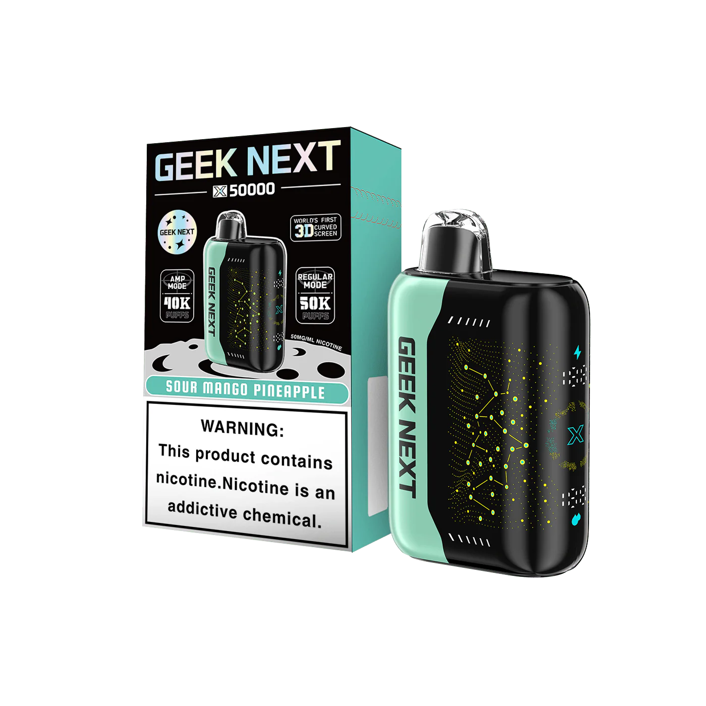 GEEK NEXT 50K - SOUR MANGO PINEAPPLE | Authentic Disposable Vape | iPuff24 Texas