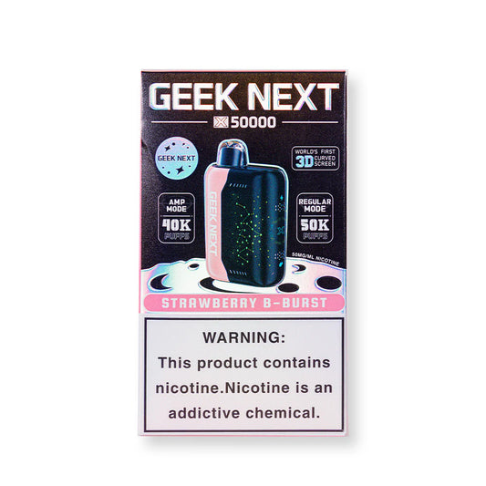 GEEK NEXT 50K - STRAWBERRY B BURST | Authentic Disposable Vape | iPuff24 Texas