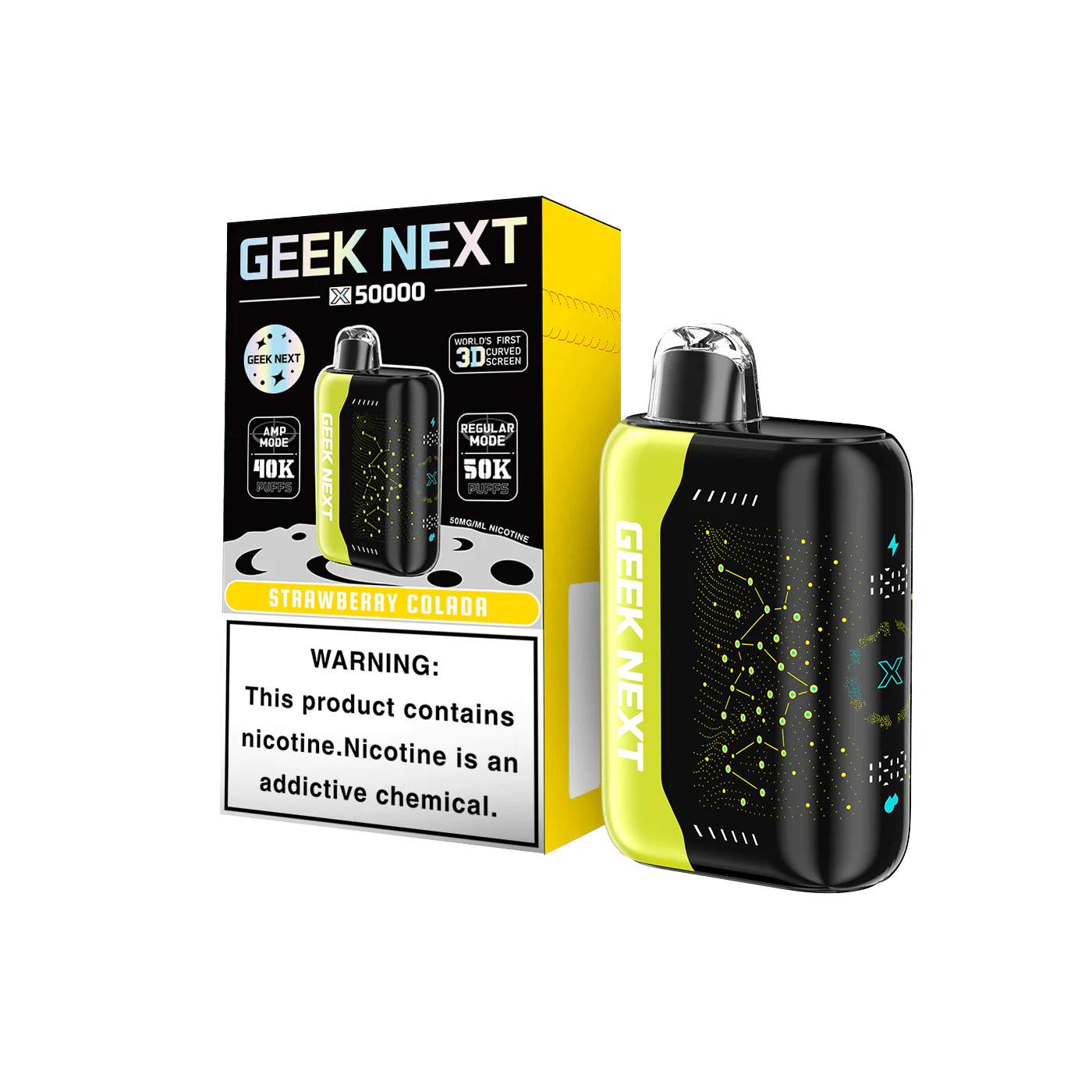GEEK NEXT 50K - STRAWBERRY COLADA | Authentic Disposable Vape | iPuff24 Texas