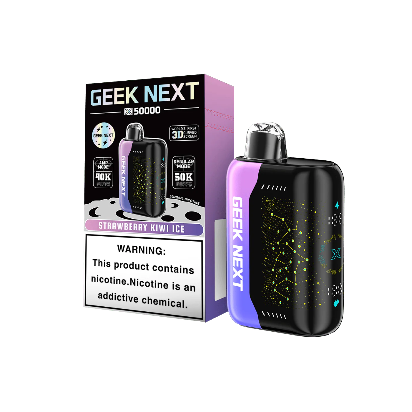 GEEK NEXT 50K - STRAWBERRY KIWI ICE | Authentic Disposable Vape | iPuff24 Texas