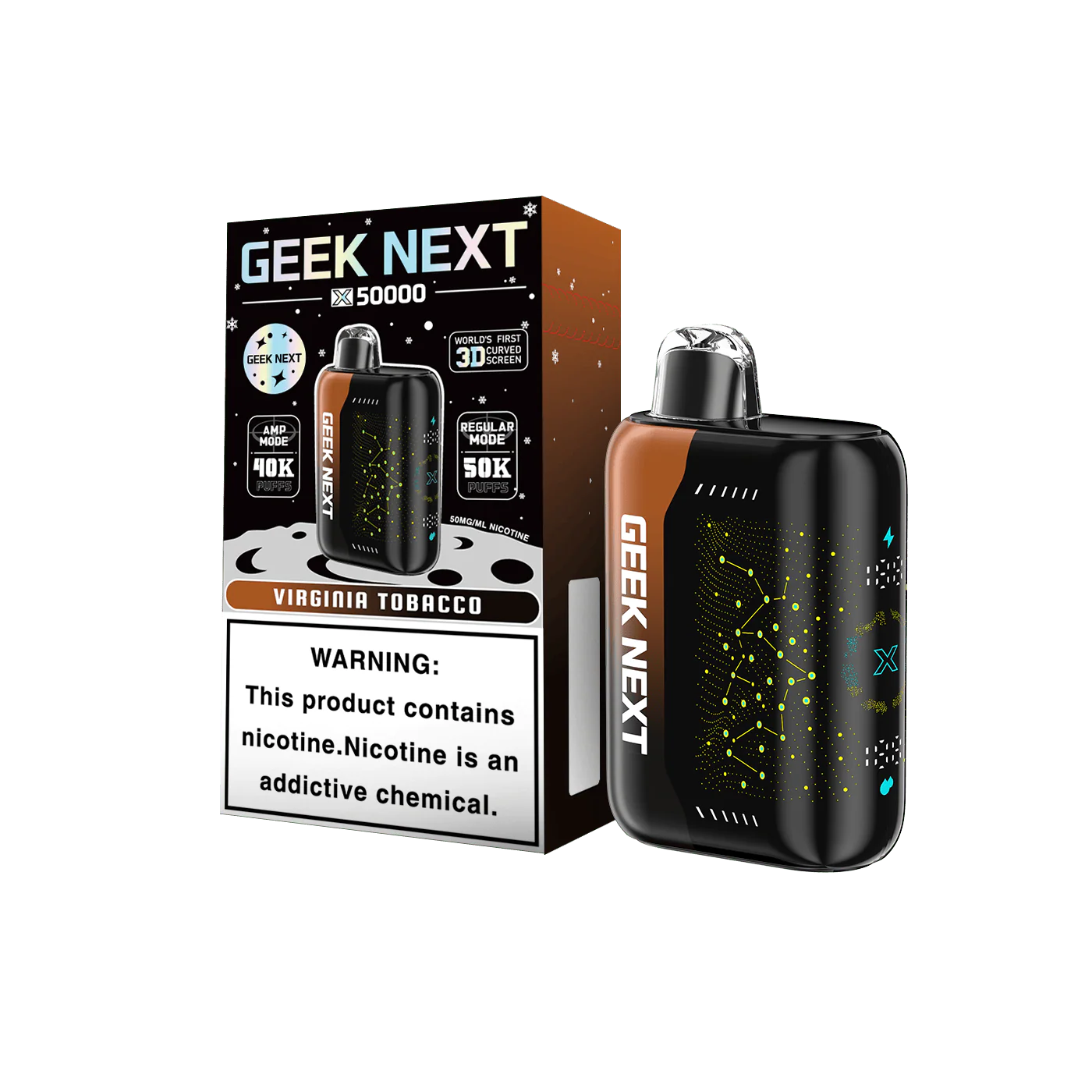 GEEK NEXT 50K - VIRGINIA TOBACCO | Authentic Disposable Vape | iPuff24 Texas