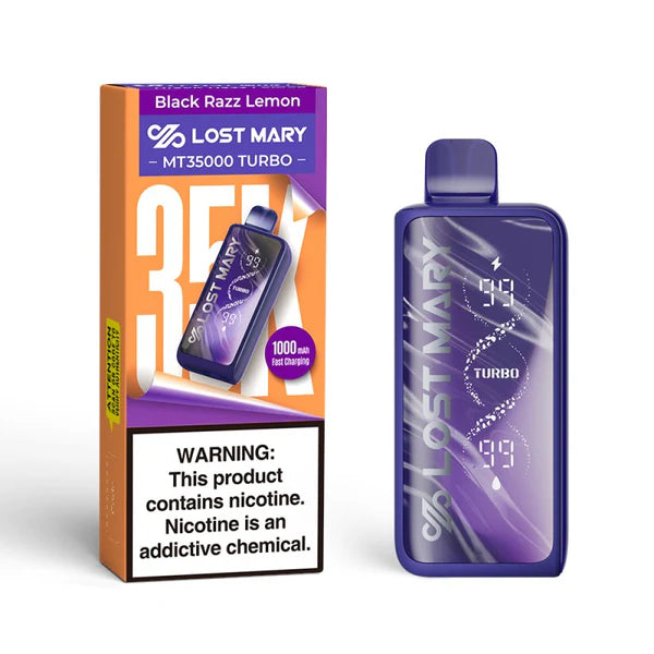 LOST MARY MT 35K - BLACK RAZZ LEMON | Authentic Disposable Vape | iPuff24 Texas