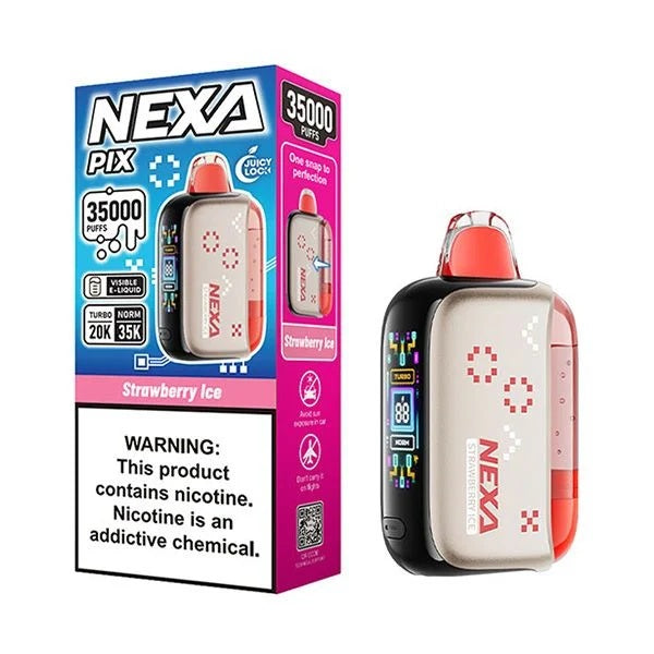 NEXA PIX 35K (USA) -STRAWBERRY ICE | Authentic Disposable Vape | iPuff24 Texas