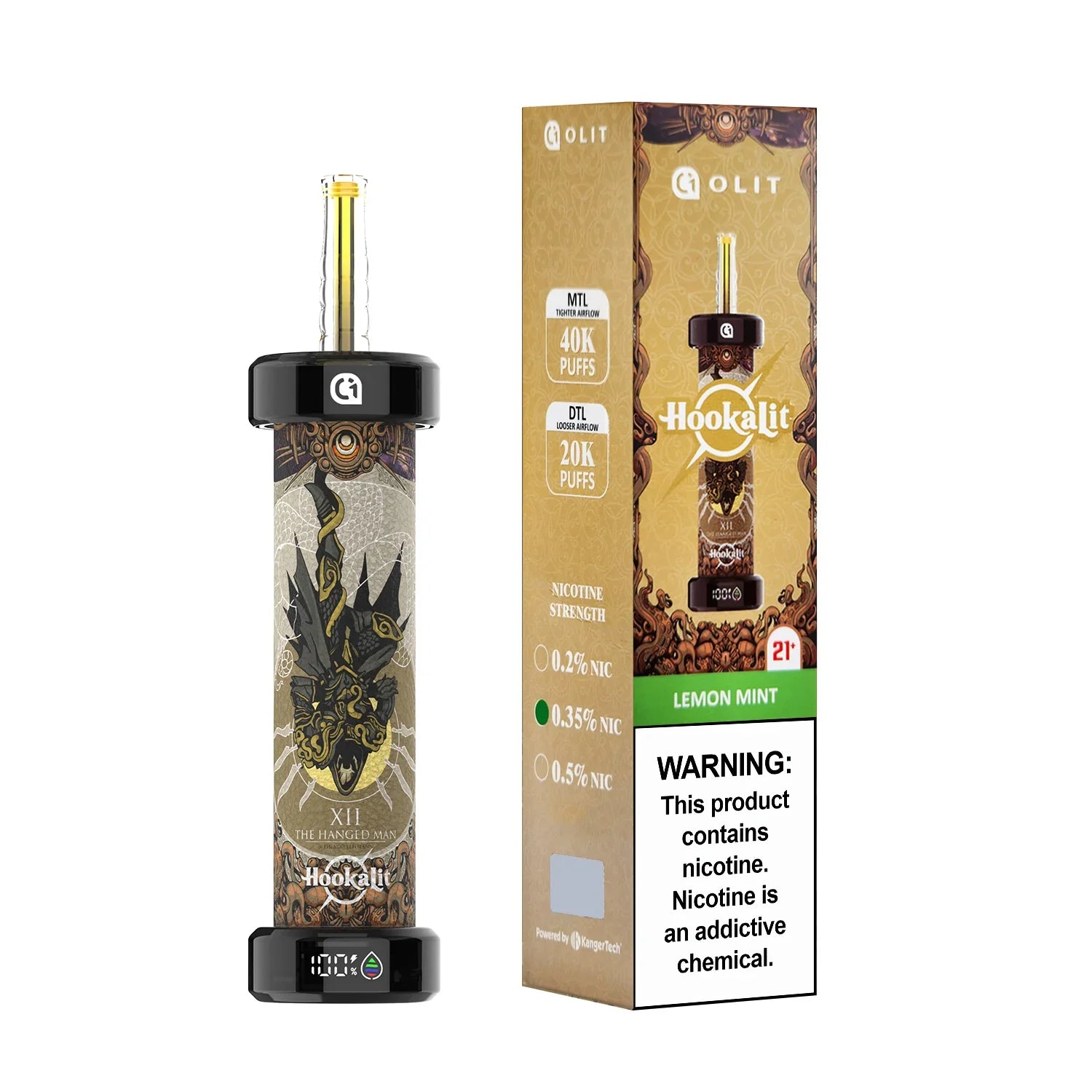 OLIT HOOKALIT 40K 5PK - LEMON MINT