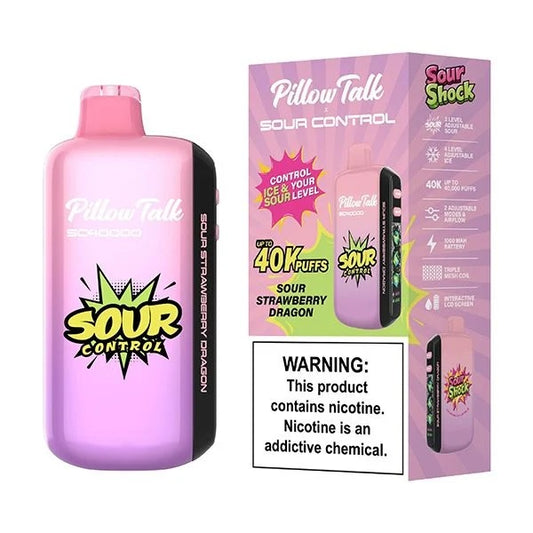 PILLOW TALK SWEET CONTROL 40K SOUR STRAWBERRY DRAGON | Authentic Disposable Vape | iPuff24 Texas
