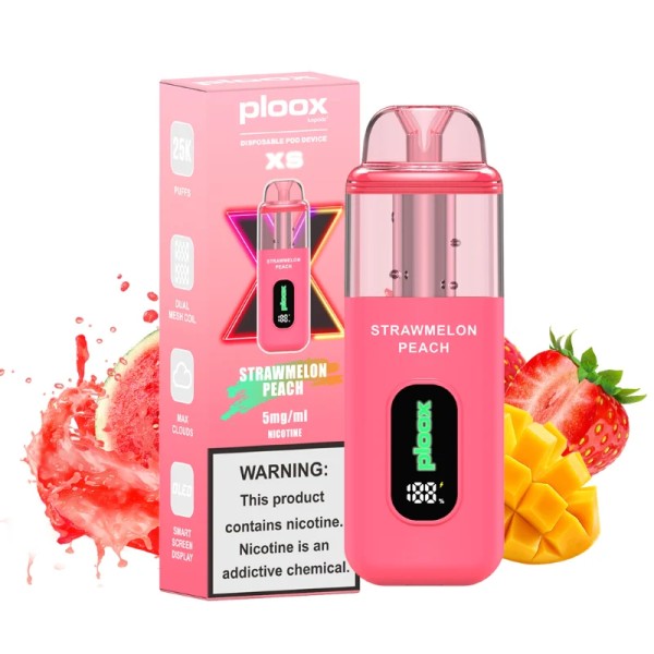 PLOOX XS DISPOSABLE POD 25K - STRAWBERRY PEACH