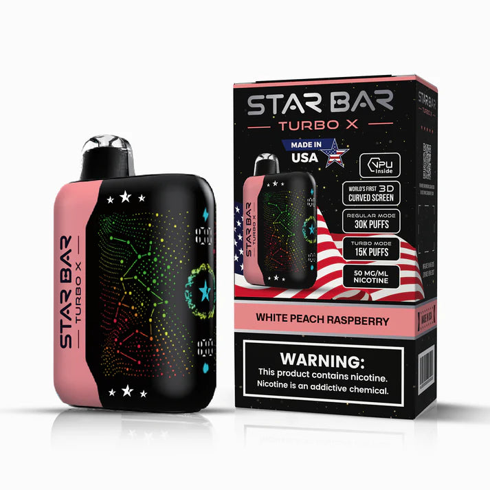 STAR BAR 30K - WHITE PEACH RASPBERRY | Authentic Disposable Vape | iPuff24 Texas