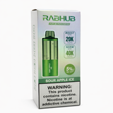 RABHUB 40K POD - SOUR APPLE ICE | Authentic Disposable Vape | iPuff24 Texas