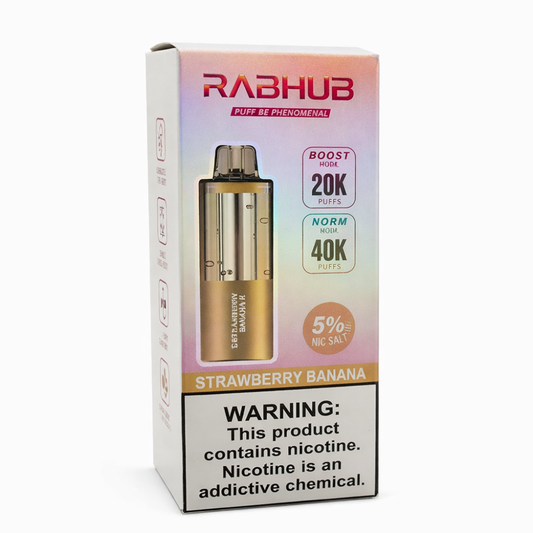 RABHUB 40K POD - STRAWBERRY BANANA | Authentic Disposable Vape | iPuff24 Texas