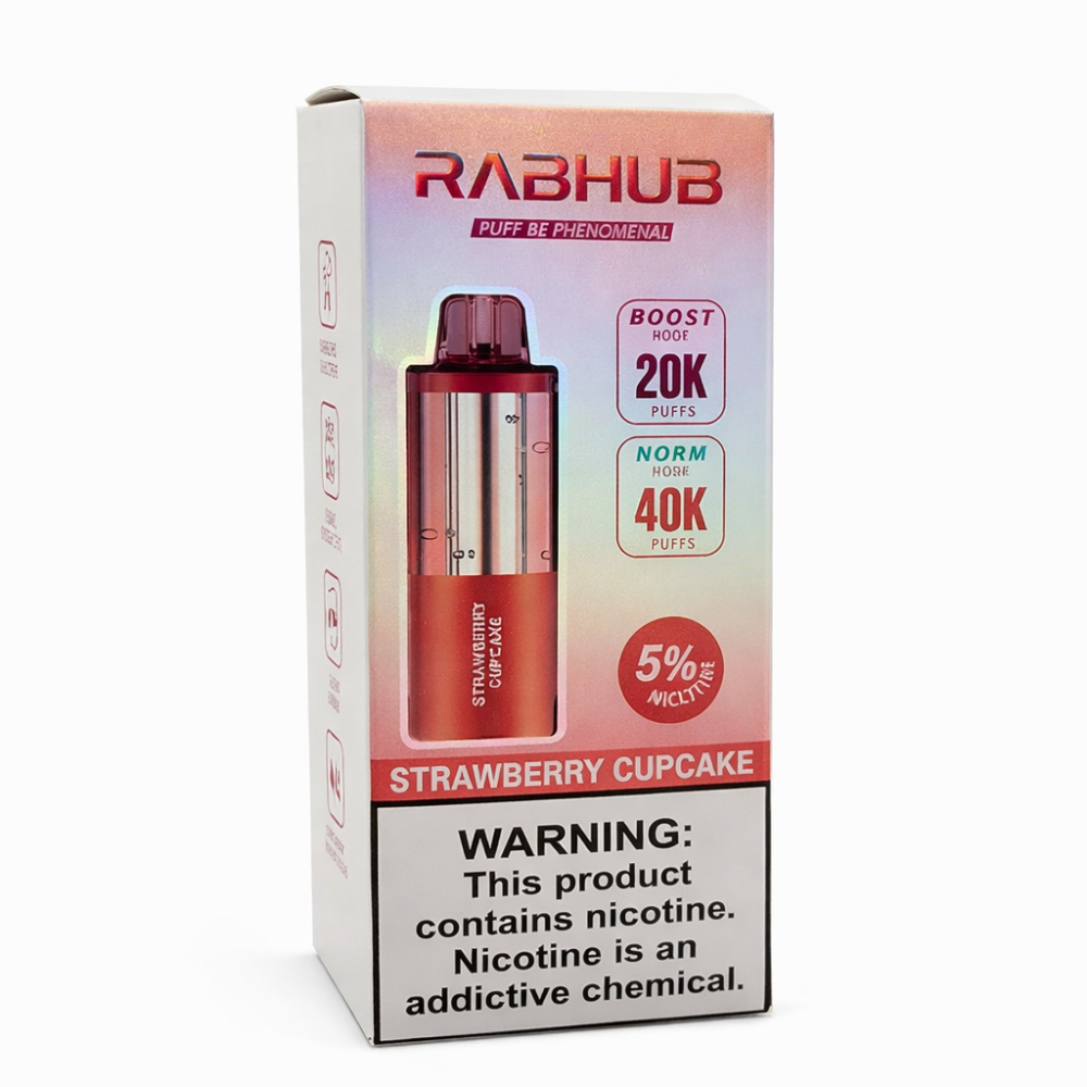 RABHUB 40K POD - STRAWBERRY CUPCAKE | Authentic Disposable Vape | iPuff24 Texas