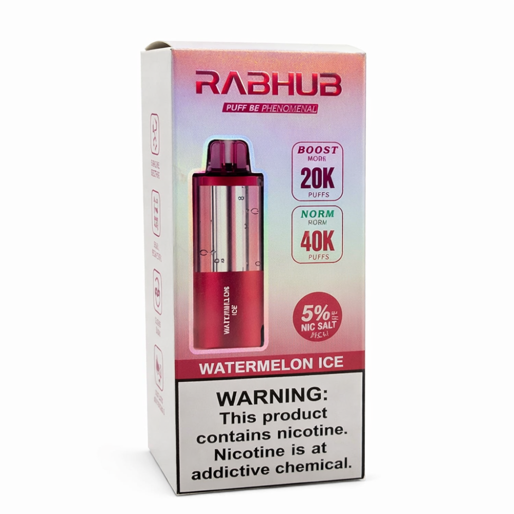RABHUB 40K POD - WATERMELON ICE | Authentic Disposable Vape | iPuff24 Texas