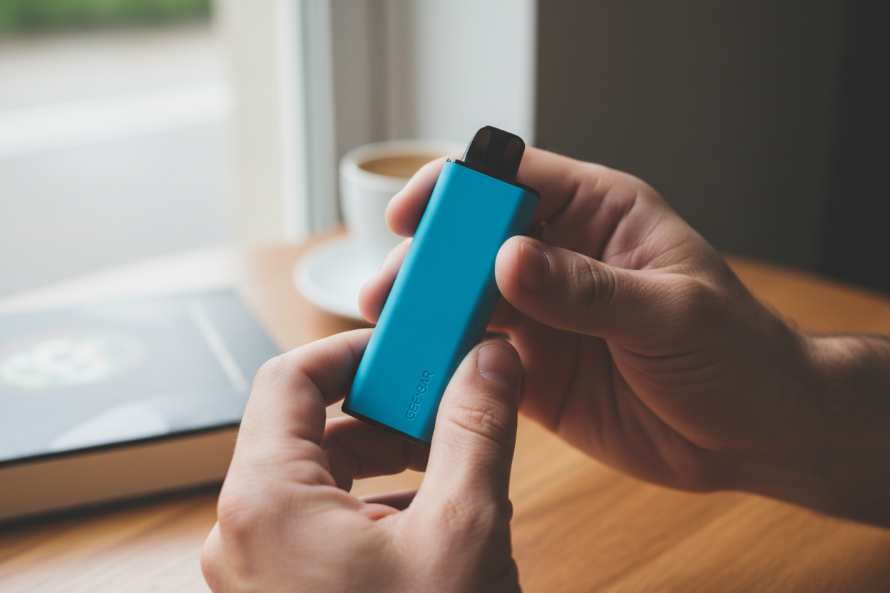 human-hands-holding-geek-bar-vape-photo-taken-by-cell-phone - iPuff24