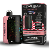Star Bar White Peach Raspberry