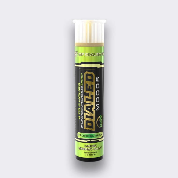 DIALED MOODS LIQUID ENERGY TROPICAL RUSH | Authentic Disposable Vape | iPuff24 Texas